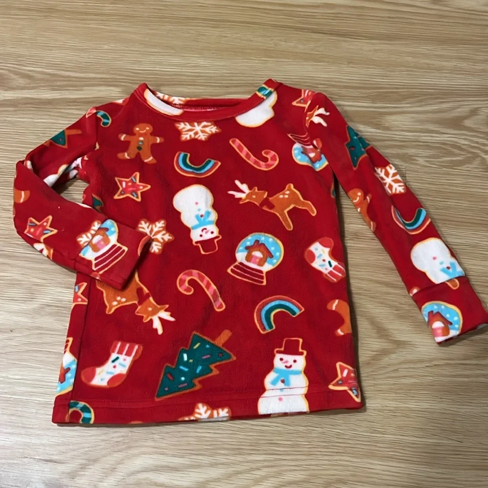 Cat‎ & Jack Two Piece Red Fleece Holiday Pajama Set 12M